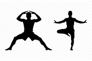Man Yoga Vector Silhouette PNG, a Healthcare Illustration by Gfx Expert Team (Thumbnail 3 of 3)