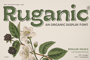 UT Ruganic - An Organic Font, a Slab Serif Font by Universitype