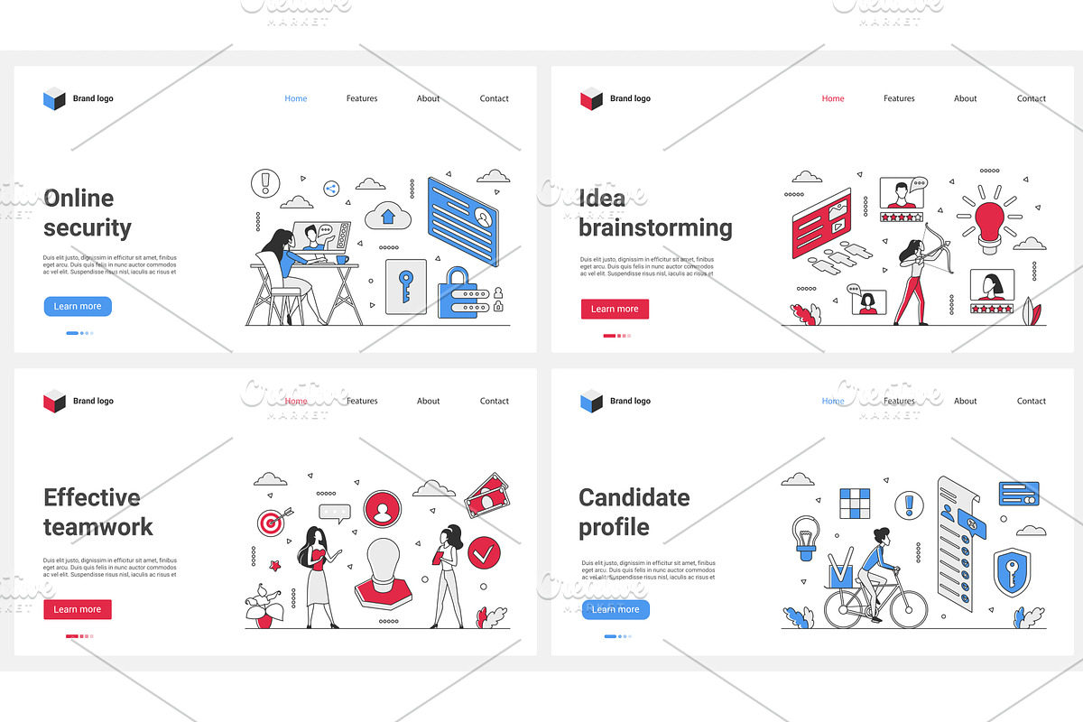 Online security, effective teamwork, a Person Illustration by Lemberg Vector