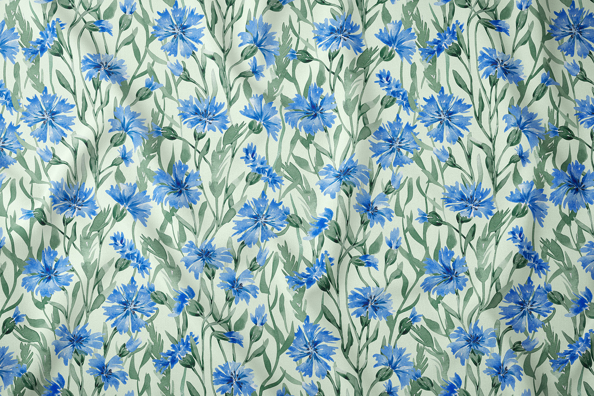 Cornflower blooms pattern, a Pattern Graphic by SirenaArt (Photo 5 of 14)