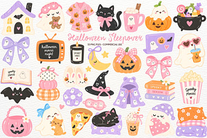 Halloween Sleepover Clipart Preppy