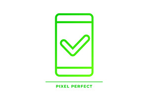 Mobile phone with check mark, an Icon by IMG Visuals