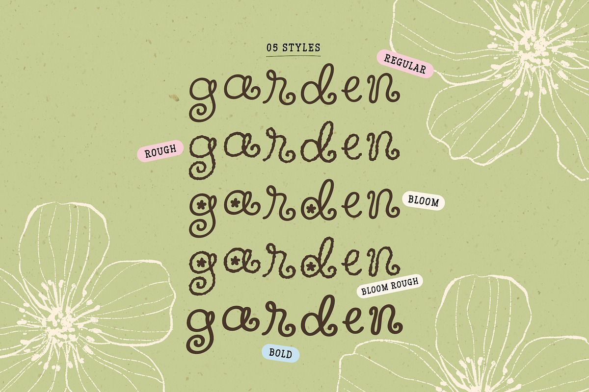 Wildflower Garden | Whimsical Font, a Handwritten Font by type peace (Photo 3 of 14)