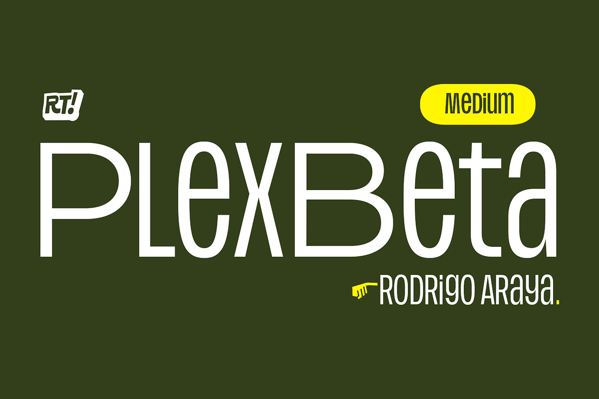 Plex Beta Medium, a Font by Rodrigo Typo (Photo 1 of 5)