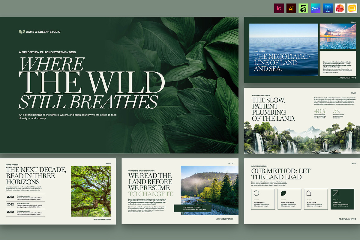 Nature Presentation Template, a Presentation Template by BrandPacks (Photo 1 of 7)