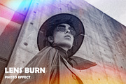 Lens Burn Photo Effect For Photoshop, an Action Add-On by 3d_model_tifotizi (Thumbnail 1 of 2)