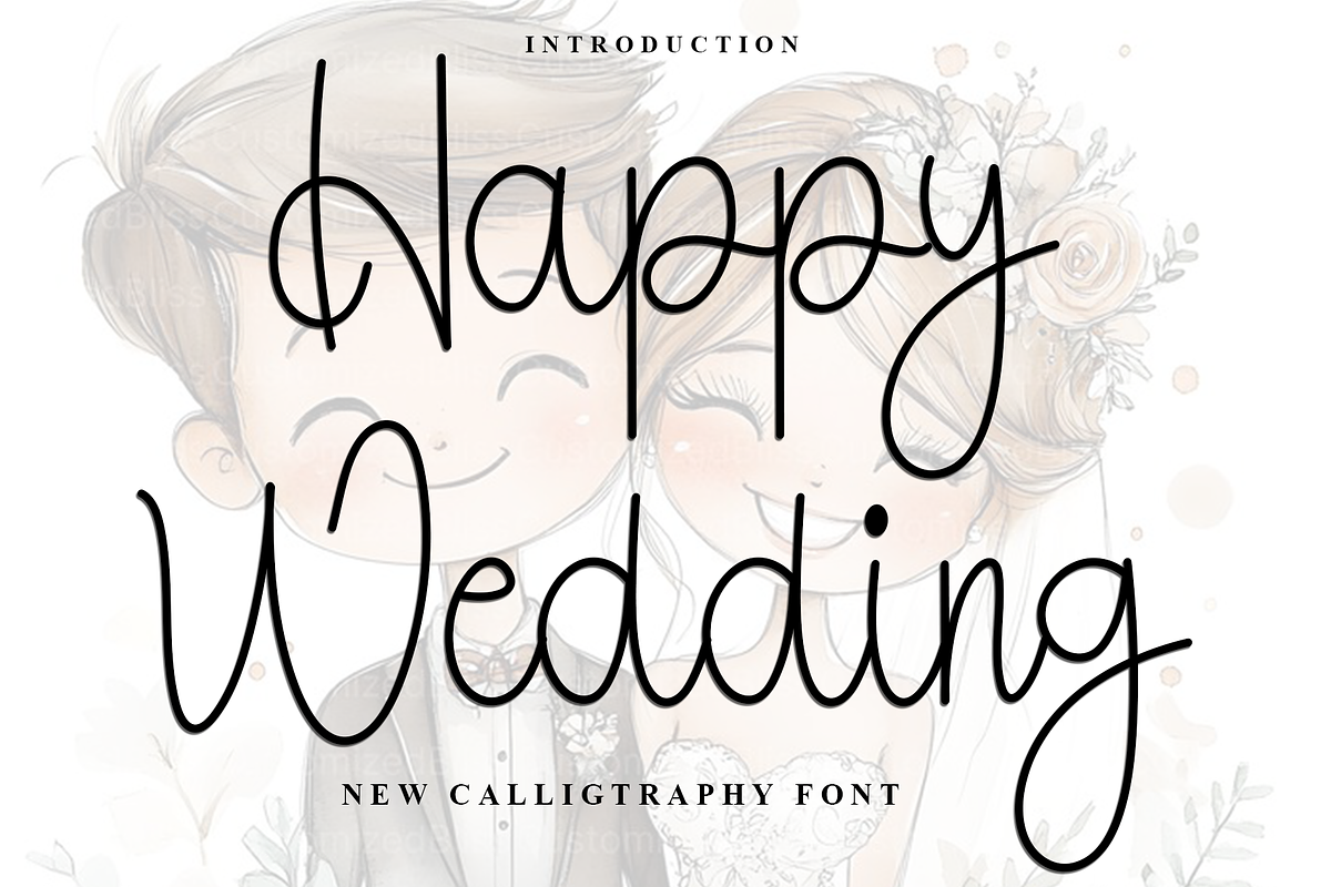 Happy Wedding, a Handwritten Font by FreshTypeINK (Photo 1 of 7)