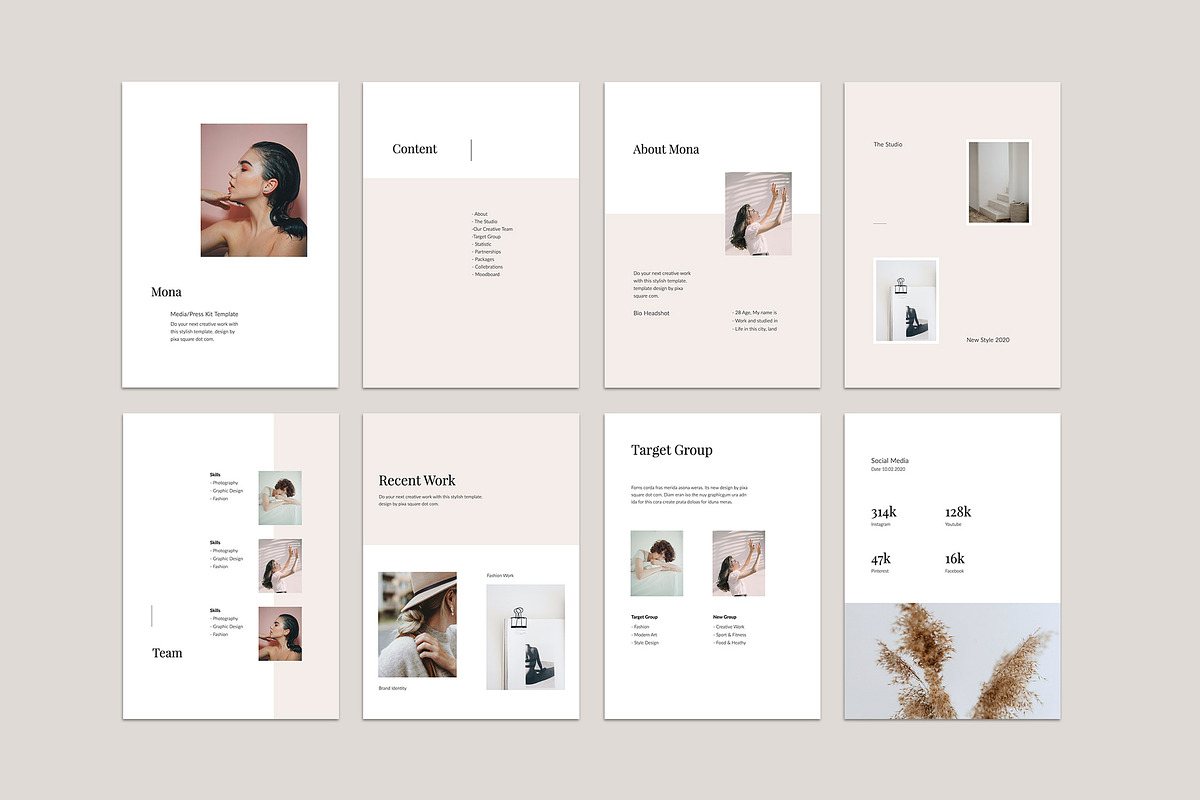 MONA - A4 Media Kit Keynote Template, a Marketing Template by PixaSquare (Photo 2 of 6)