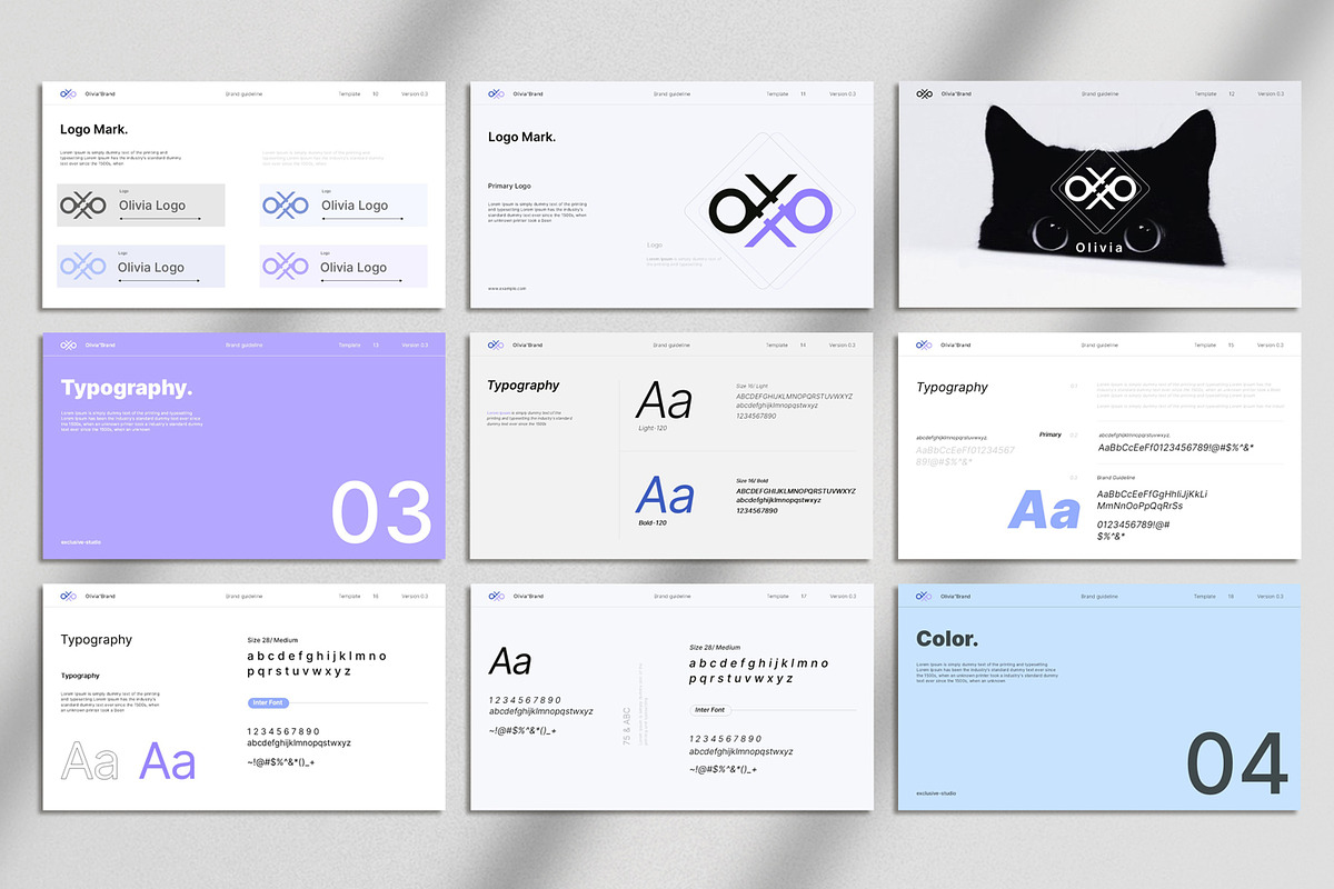 Brand Guideline PowerPoint Template preview 5
