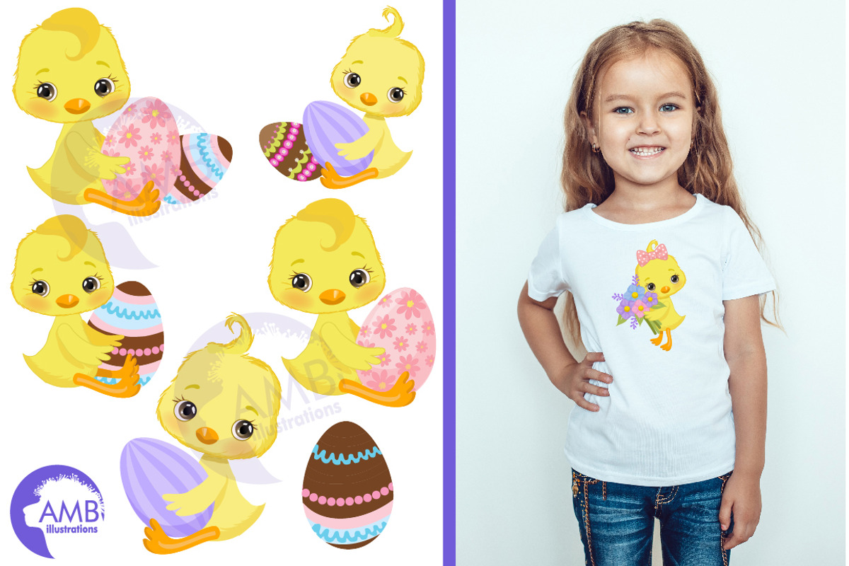 Easter chicks clipart 2 - AMB-2727, an Illustration by AMBillustrations (Photo 4 of 6)