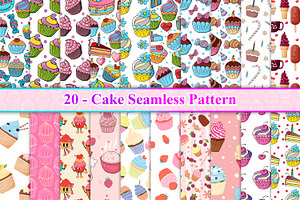 Cupcake Seamless Pattern, a Pattern Graphic by Digital Studio