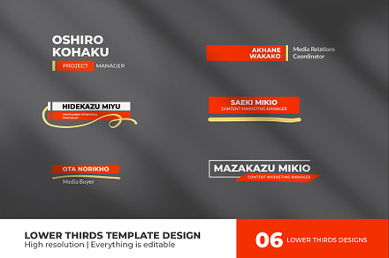 Minimal Lower Thirds Template Design