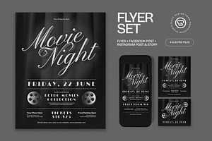 Movie Night Flyer, a Flyer Template by graphicook