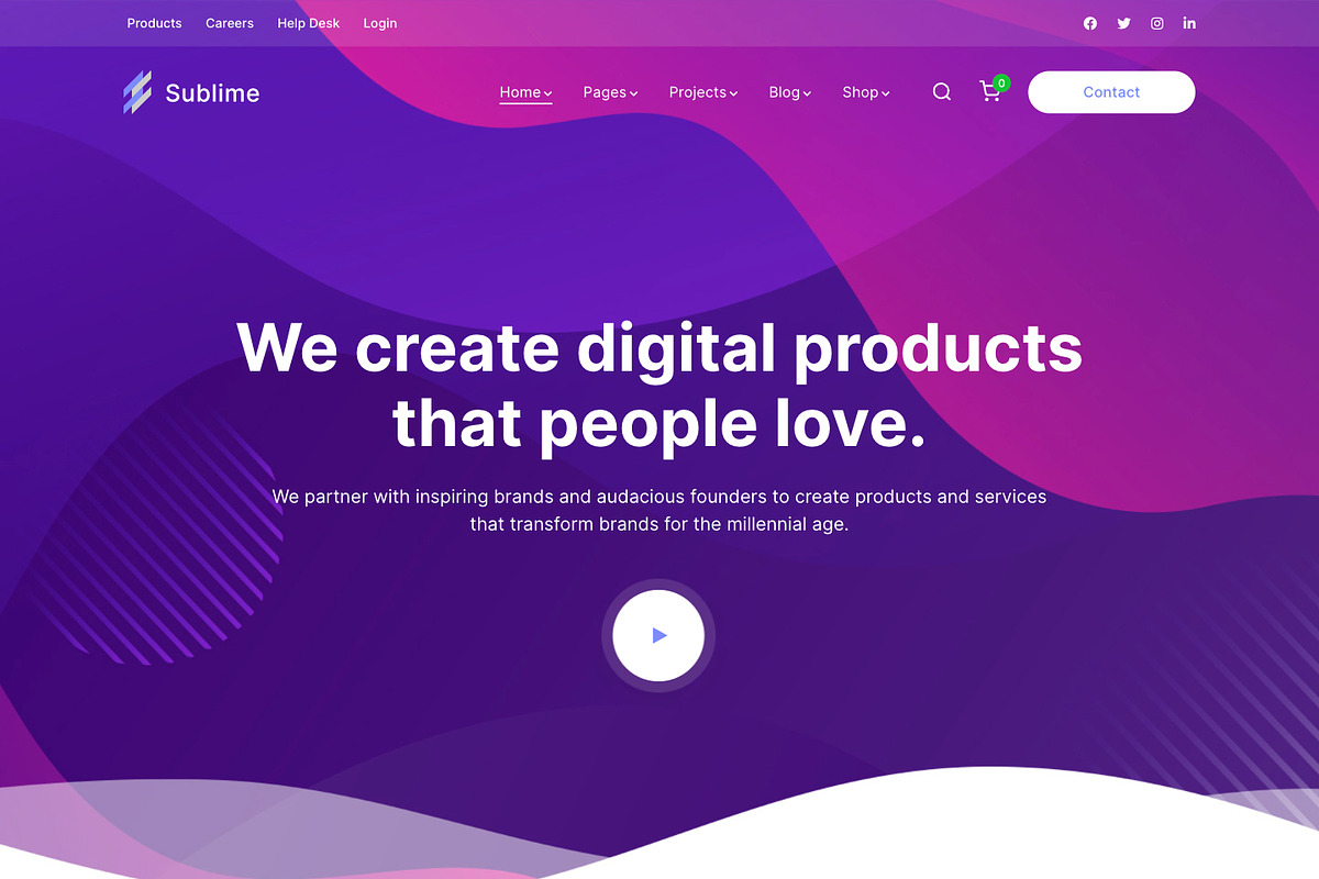 CreativeMultipurpose WordPress Theme, a WordPress Template by UInstrument (Photo 5 of 10)