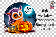 Halloween Owl Sublimation PNG Bundle, a Graphic by Clipart Bloom (Thumbnail 10 of 11)