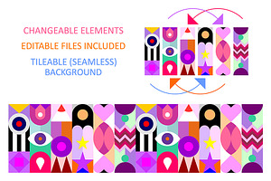 Abstract Geometric Vector Background, a Background Graphic by danjazzia