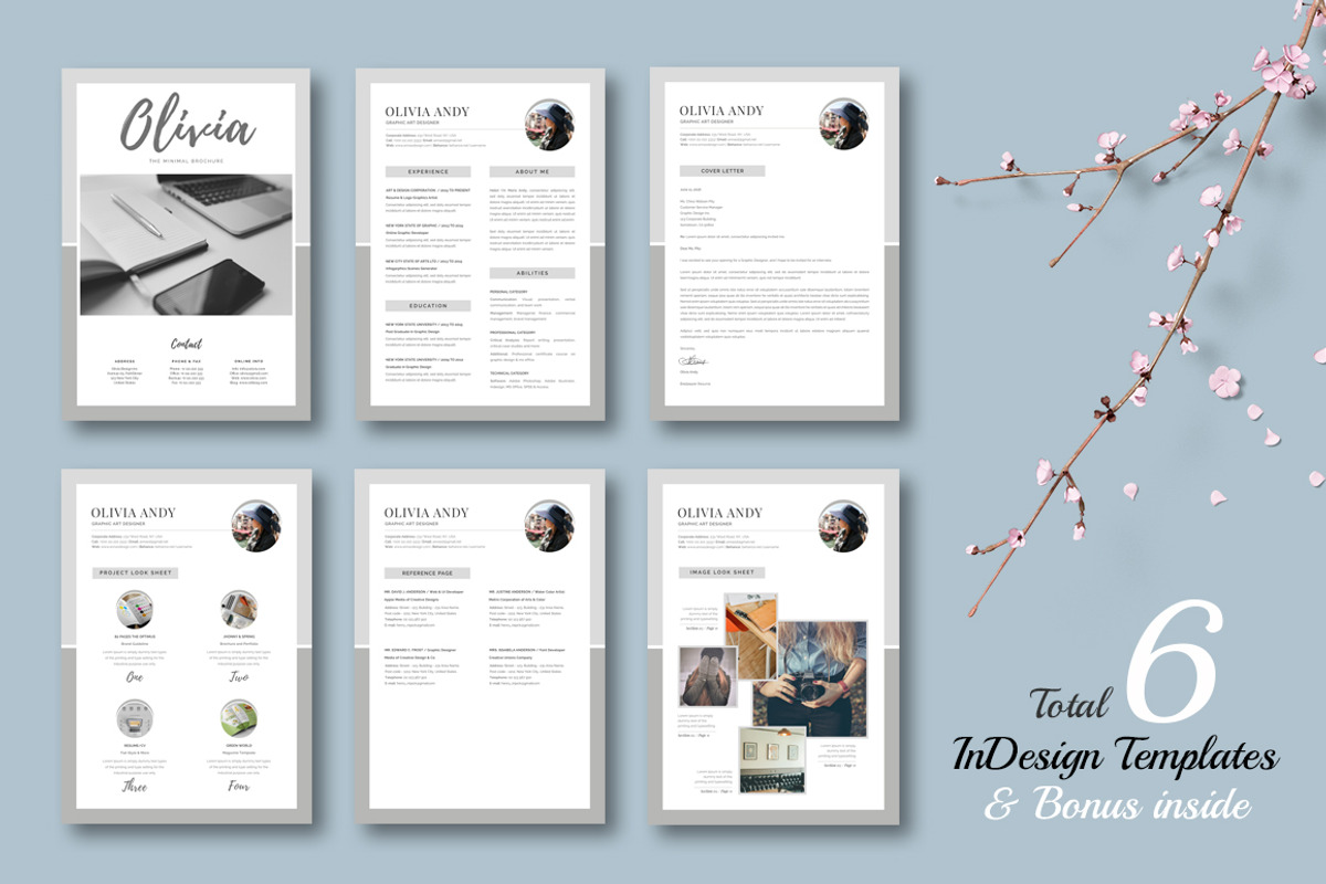 Olivia Multipurpose Pack + BONUS, a Brochure Template by Typography Prime (Photo 1 of 14)