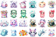 Pastel Halloween Clipart, an Illustration by Sublimation Artist (Thumbnail 2 of 6)