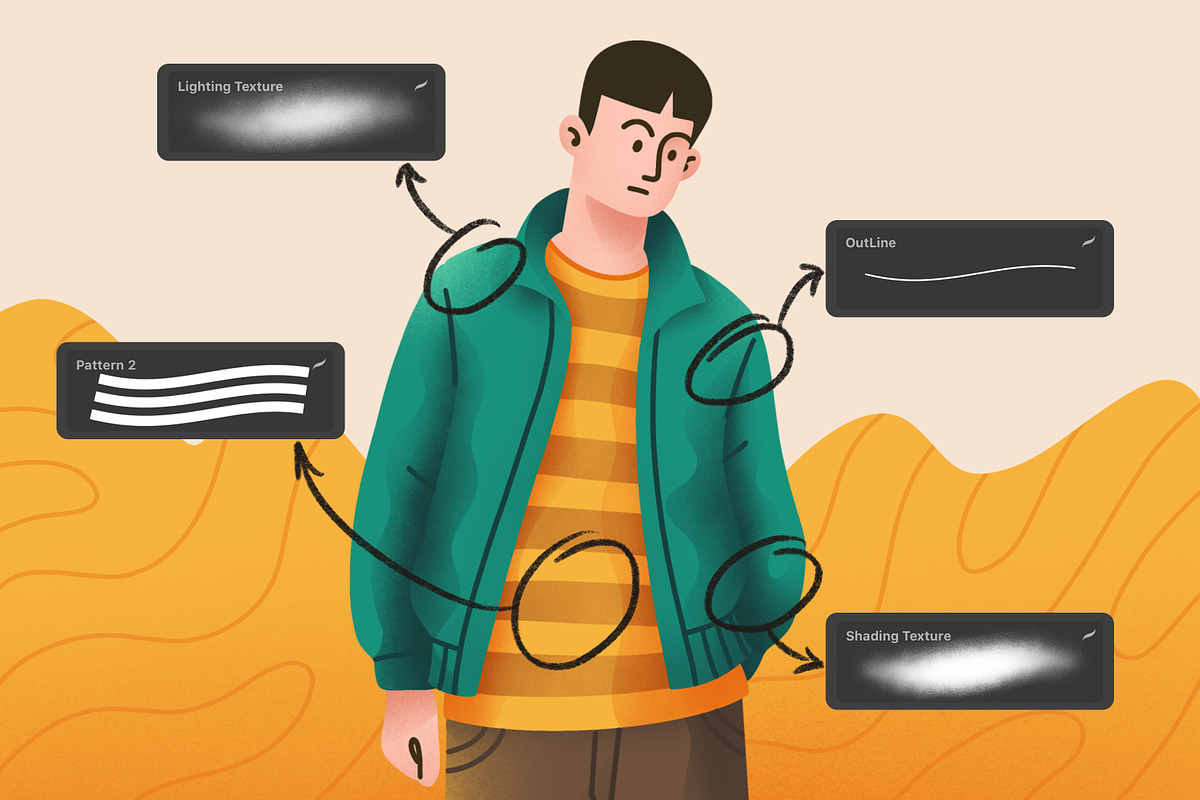 ESTEROS - Procreate Brushes, a Brush Add-On by Nurmiftah (Photo 2 of 9)