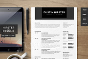 Resume/CV Set - The Hipster, a Resume Template by SNIPESCIENTIST (Thumbnail 1 of 3)