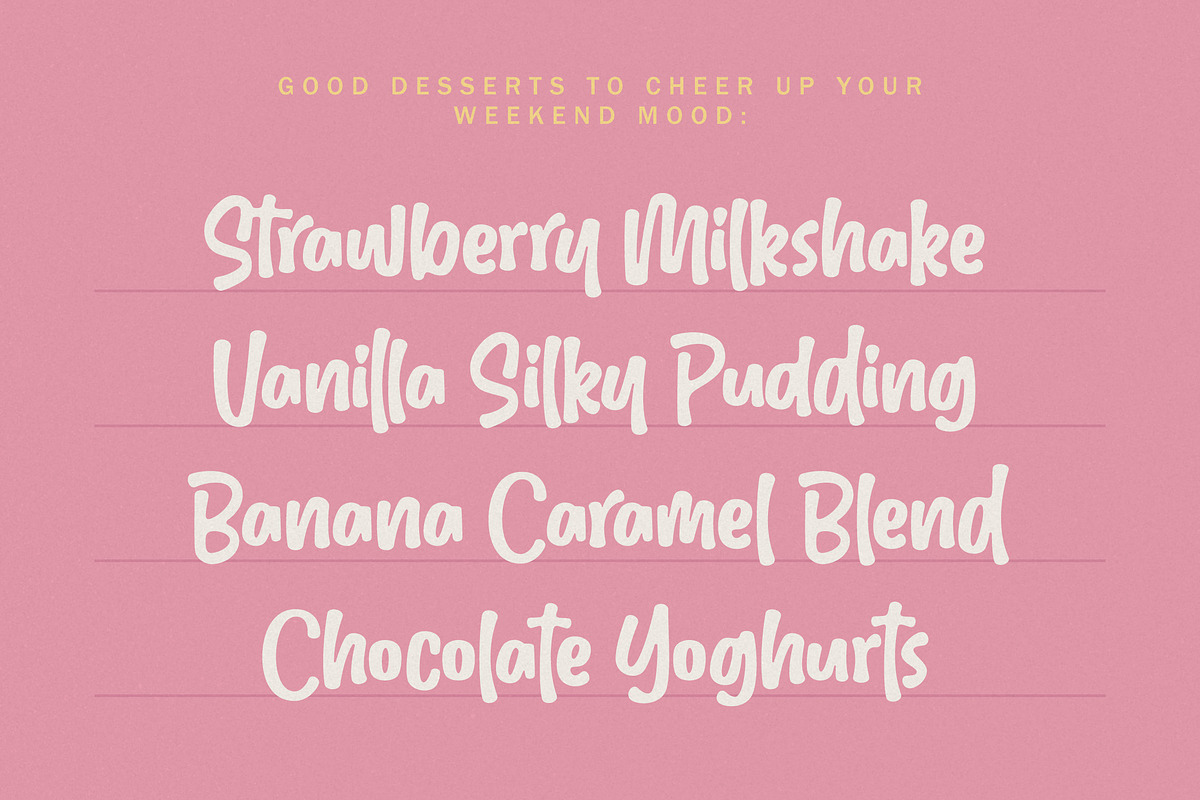 Strawberry Milkshake - Cute Font, a Script Font by Subectype Studio (Photo 6 of 9)