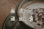 CAFÉ & COFFEE line art illustrations, a Food Illustration by Crocus Paperi (Thumbnail 7 of 8)