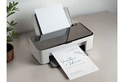 Minimalist Printer Paper Mockup, a Product Mockup by TatiMockup (Thumbnail 4 of 5)