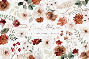 Watercolor Flower - RUST BLOOM, a Decorative Illustration by Beigetime
