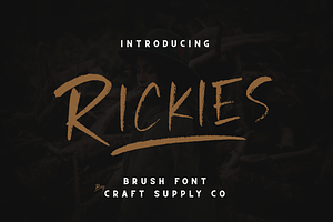 Rickies - Brush Font