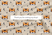 Tiger Patterns & Clipart, an Animal Illustration by GoldmoonUA (Thumbnail 5 of 5)