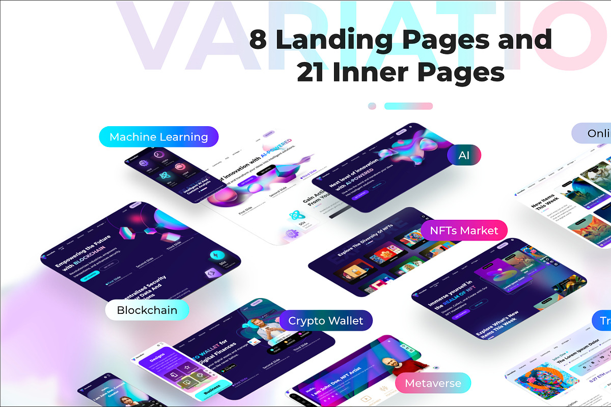 React Next NFT AI Website Template, a Websites & App Template by UInstrument (Photo 2 of 5)