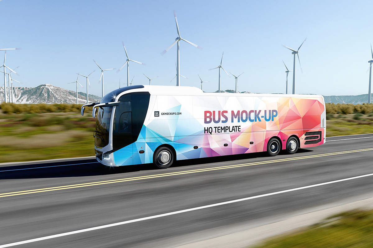 Animated Bus Mock-up, a Product Mockup by GK Creative (Photo 5 of 7)