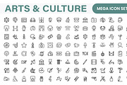 Arts and Culture Icon Set., an Outline Icon by Artnazu (Thumbnail 1 of 2)