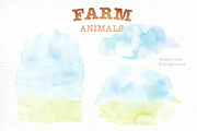 Farm Animals Watercolor clipart, an Animal Illustration by everysunsun (Thumbnail 4 of 6)
