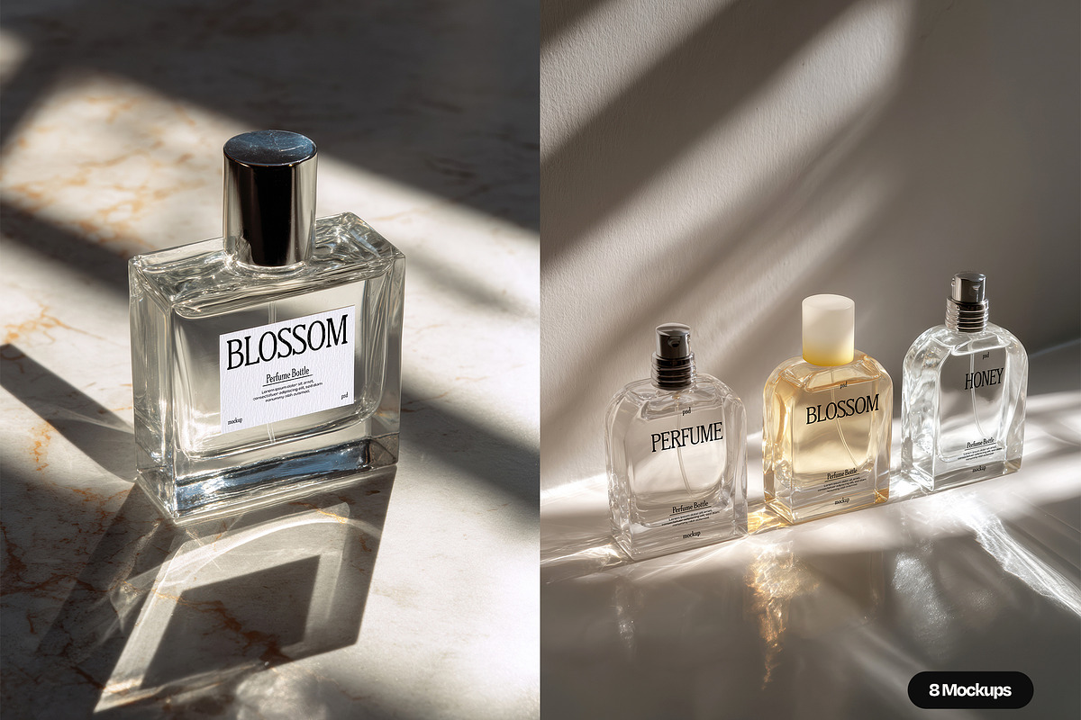 Perfume Bottle Mockup Bundle, a Packaging Mockup by Mego-studio (Photo 2 of 8)
