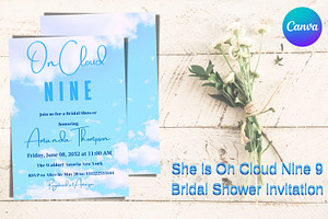 Cloud Nine Bridal Shower Invitation