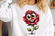 Funny Cartoon Flowers Clipart, an Illustration by SinaCreation (Thumbnail 6 of 9)