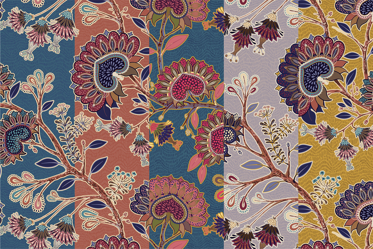 Autumn floral patterns. Seamless EPS, a Pattern Graphic by Sunny_Lion (Photo 1 of 6)