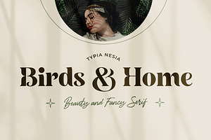 Birds And Home - Bold Serif