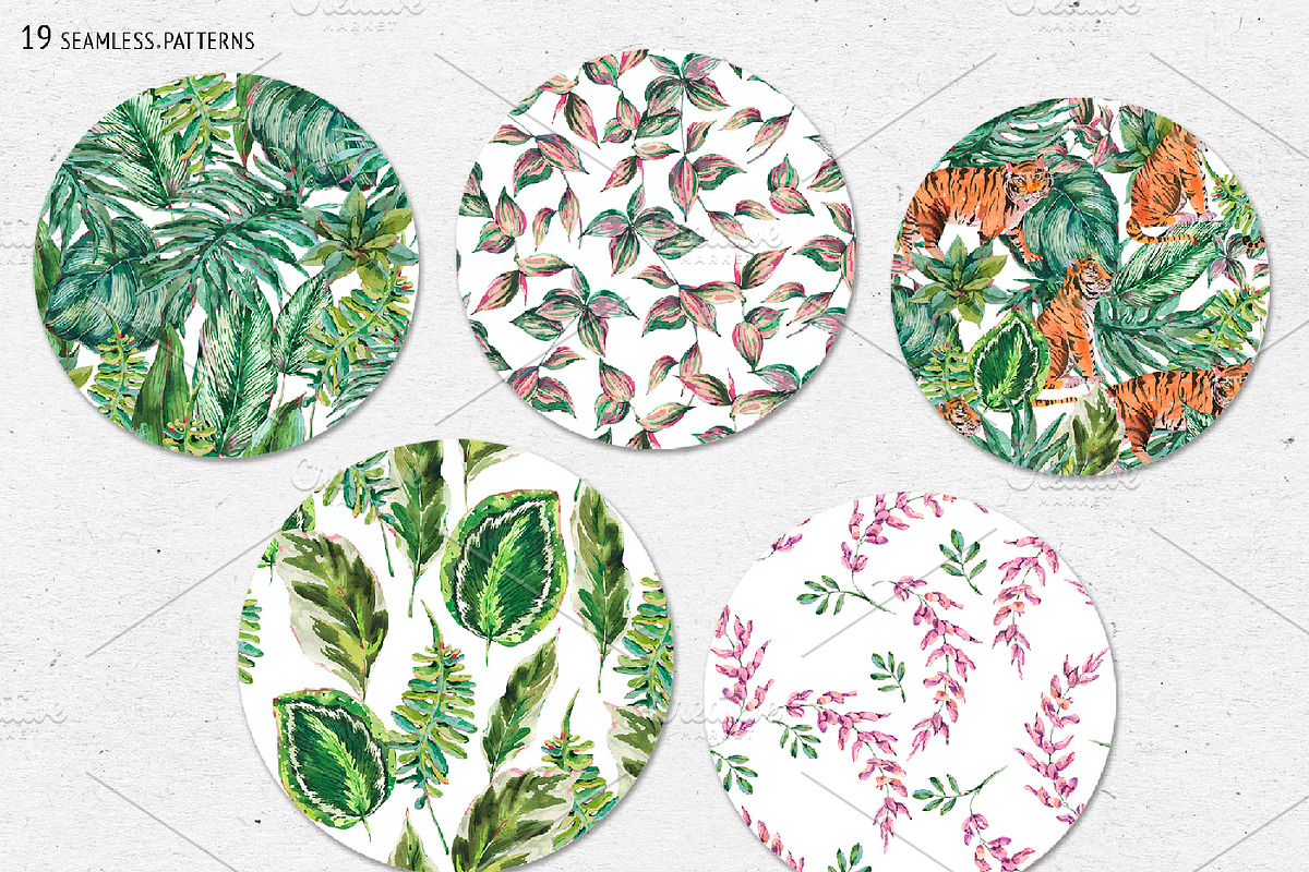 Tropical leaves graphic pack, an Illustration by Belusuab (Photo 14 of 16)