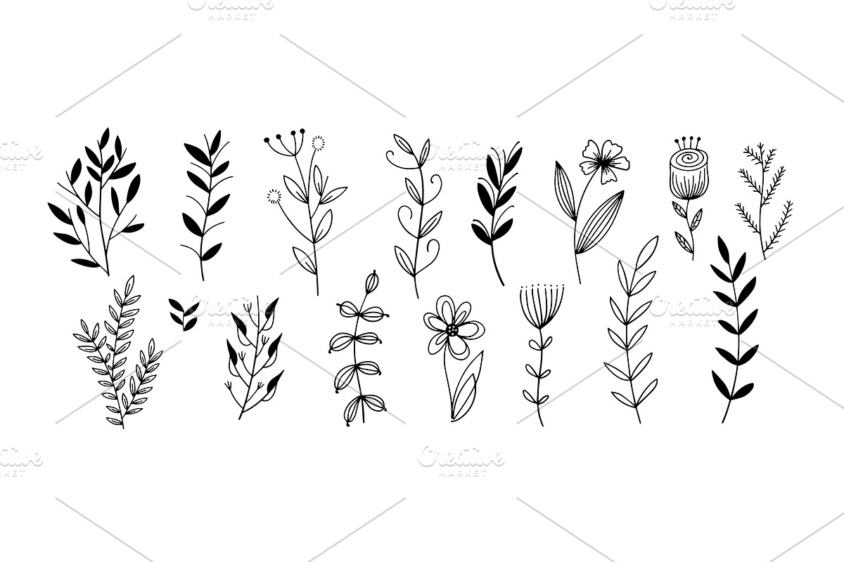 800+ DOODLE ELEMENTS SET, a Templates & Theme by karakotsya (Photo 11 of 24)