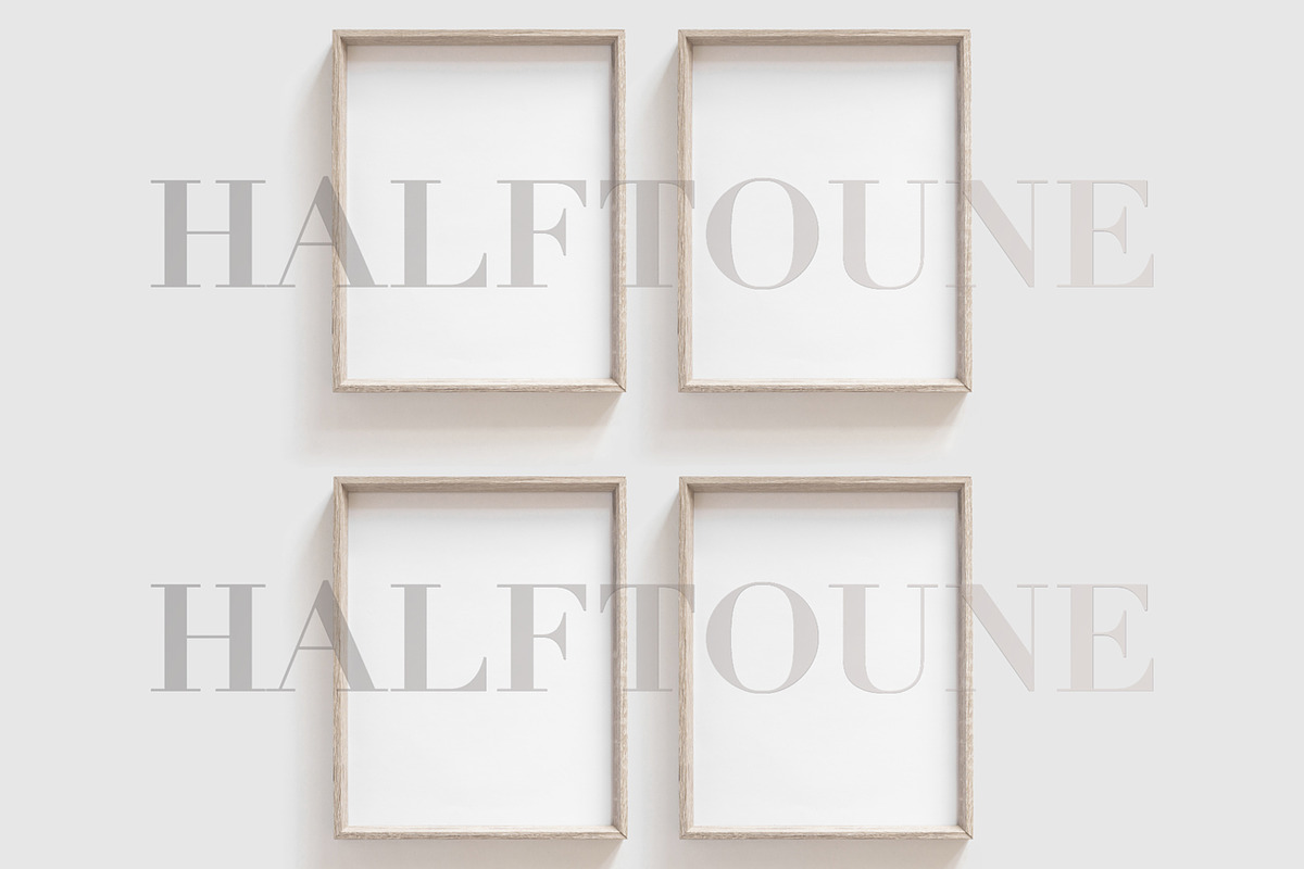 Wooden Frame Mockup Bundle, a Print Template by HALFTOUNE (Photo 5 of 6)