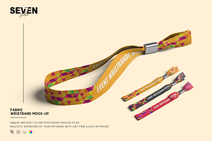 Fabric Wristband Mockup Set