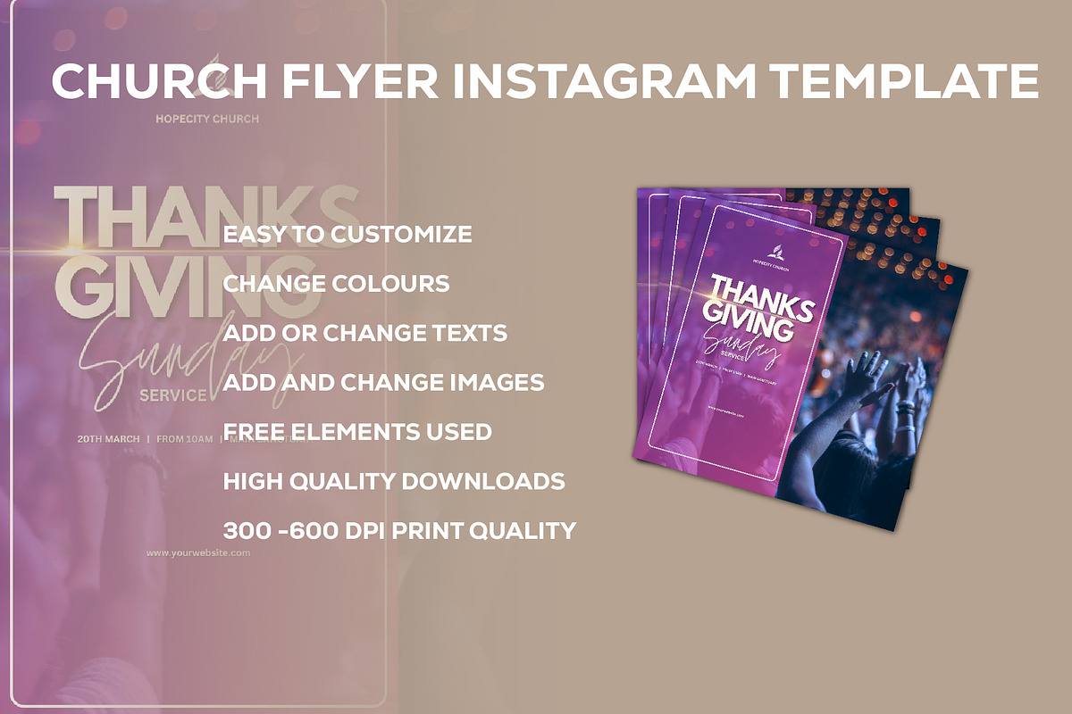 Church Flyer Canva Template, a Social Media Template by Sipi_Graphics (Photo 2 of 3)