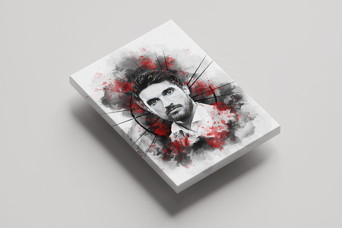 Black Watercolor Mixed Art Photo, an Action Add-On by Photoshop Action (Photo 2 of 15)