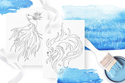 Mermaid Poetry. Lineart & Watercolor, an Illustration by EYWA ART (Thumbnail 10 of 12)