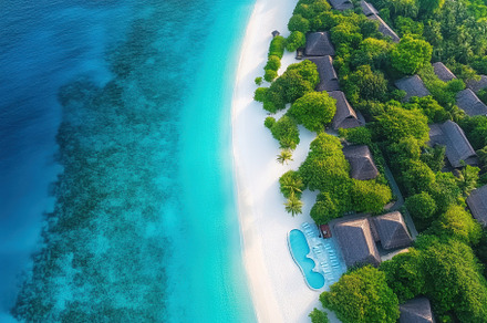 Panoramic aerial view of a tranquil, a Photo by Iftikhar Alam