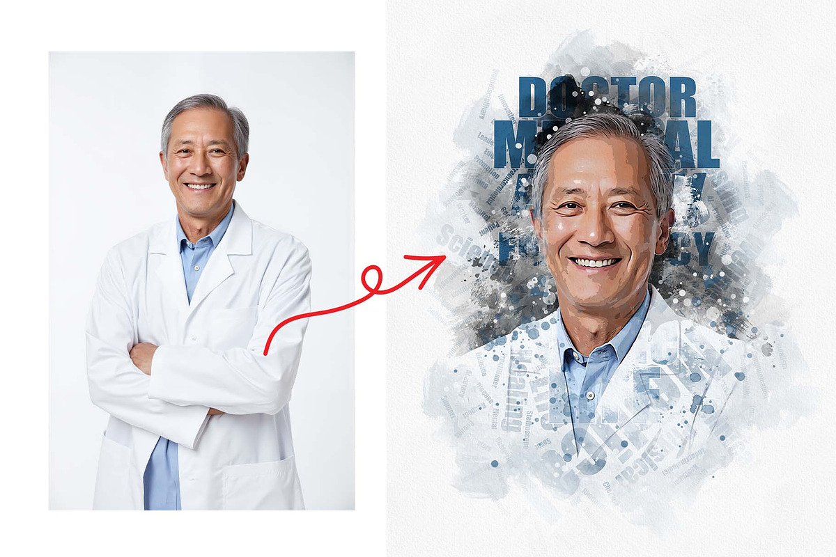Typography Portrait Artistic Effect, an Action Add-On by MRI STUDIO (Photo 4 of 28)