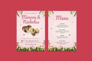 Floral Life Wedding Invitation, an Invitation Template by iDoodle Studio