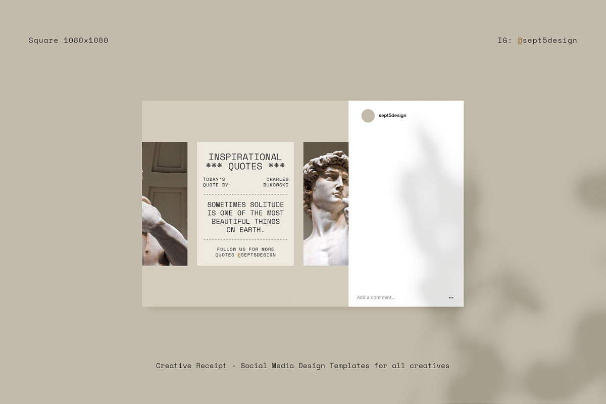 Creative Receipt Social Media Pack, a Social Media Template by September 5th (Photo 14 of 19)